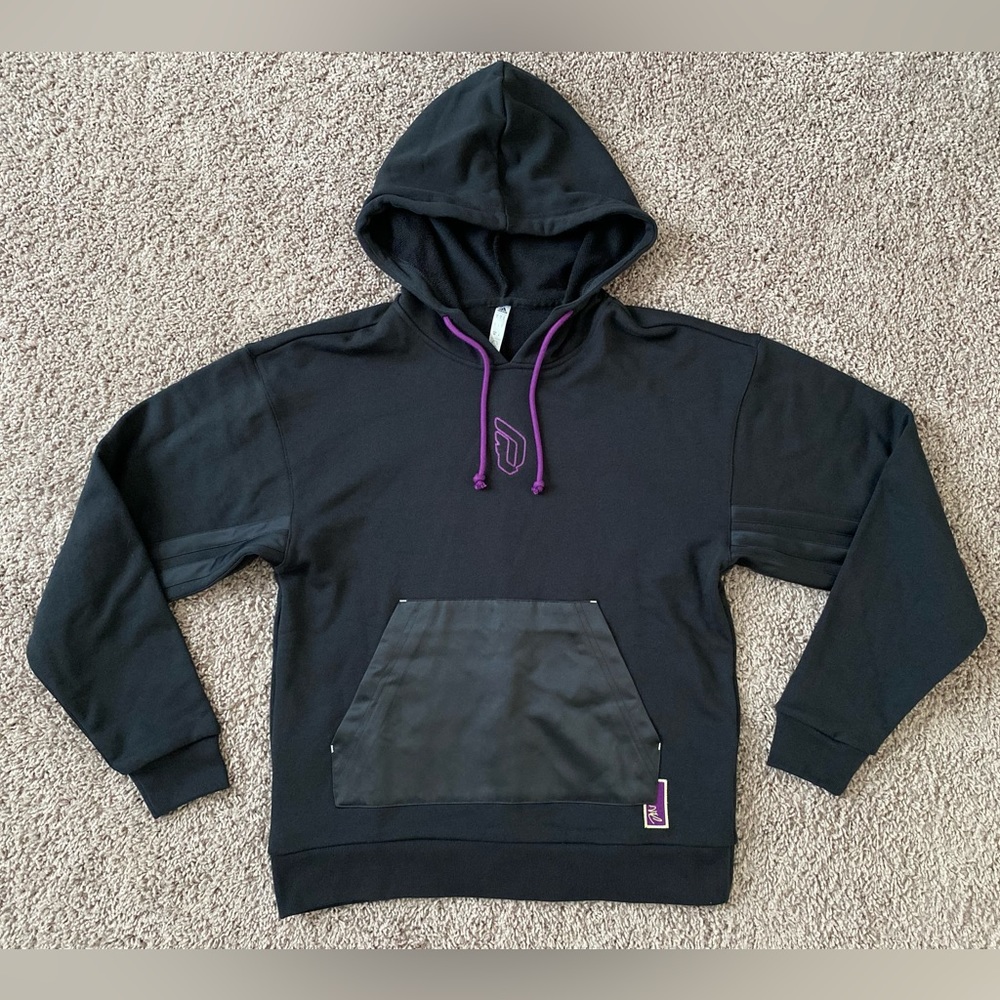 Adidas Dame 8 Inn Hdy Basketball Sports Hooded Pullover Long Sleeves Black Small